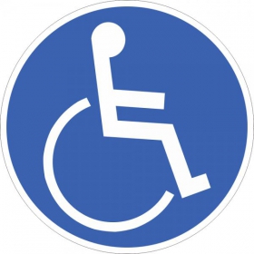 Gebotsschild Fr Rollstuhlbenutzer