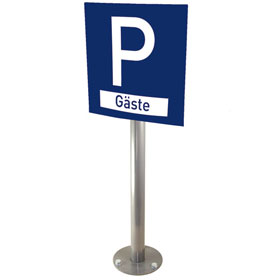 Parkplatzschild Messenger plan, blau (hnlich RAL 5005) / wei
