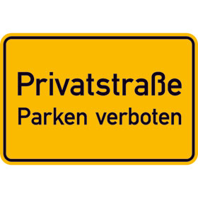 Hinweisschild zur Grundbesitzkennzeichnung Privatstrae - Parken verboten