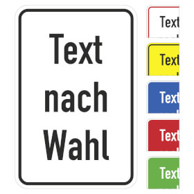 Individuell gefertigtes Aluminiumschild erhaben geprgt mit Text nach Wahl, max. 4 Zeilen mit jeweils 15 Zeichen