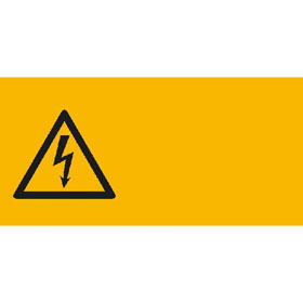 Warn - Kombischild auf Bogen Warnung vor gefhrlicher elektrischer Spannung