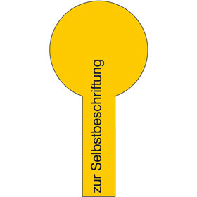 Sicherheitssiegel auf Bogen Farbe: gelb, zur Selbstbeschriftung