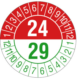 Prfplakette 5 - Jahresplakette mit 2 - stelliger Jahreszahl