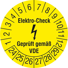 Prfplakette Elektro-Check