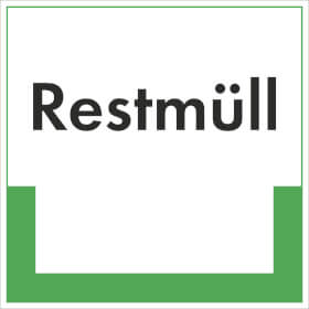 Abfallkennzeichnung - Textschild Restmll