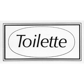 Textschilder zur Raumkennzeichnung Toilette