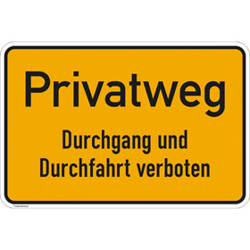 Hinweisschild fr Gewerbe und Privat Privatgrundstck - Unbefugten ist das Betreten und Befahren verboten!