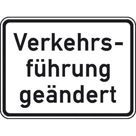 Zusatzzeichen nach StVO - Nr. 1008 - 31 Verkehrsfhrung gendert