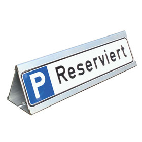 Parkplatzbegrenzung - Dreieck fr Parkplatzschilder 52,0 x 11,0 cm - Aluminium mit Einschubnut