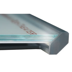 BOX Trschilder Aluminiumrckplatte in Edelstahloptik, ABS-Kunststoffrahmen,